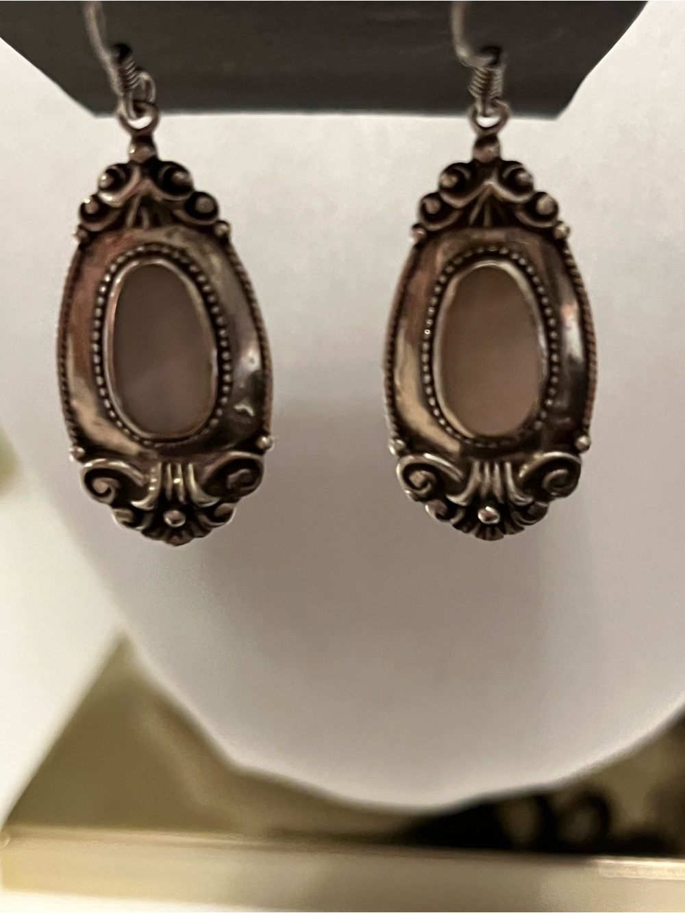 Vintage BOMA 925 Sterling Silver Scroll Drop Earrings - Picture 12 of 12